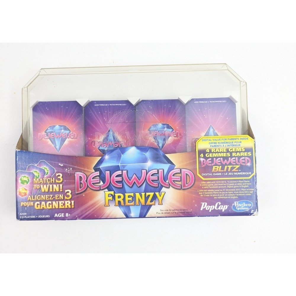 Bejeweled Frenzy Hasbro Gaming 2-4 Players Ages 8+ PopCap‎ 2013 New Sealed